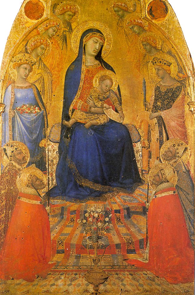 Ambrogio Lorenzetti Madonna and Child Enthroned with Angels and Saints